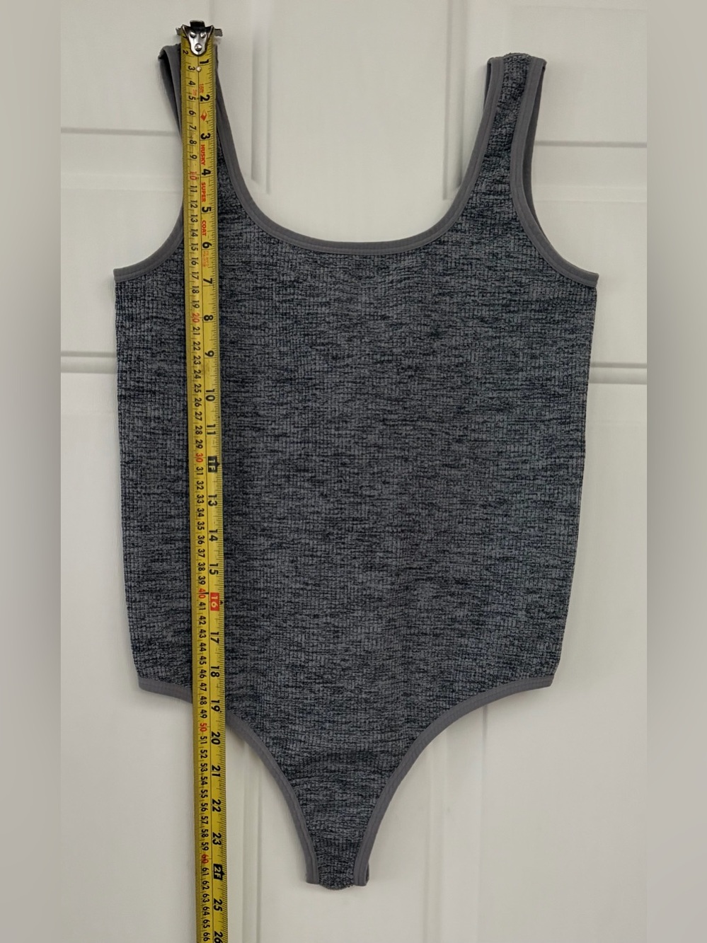 Colsie Gray Ribbed Tank Bodysuit - Picture 6 of 7